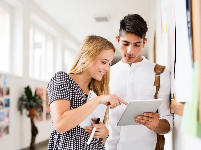 High-school students learning with technology